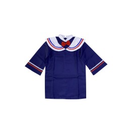 設計假兩件套畢業袍 畢業帽     訂製深藍袍  撞白假領  紅色煲呔   香港小童群益會   畢業袍供應商   DA374 設計假兩件套畢業袍 畢業帽     訂製深藍袍  撞白假領  紅色煲呔   香港小童群益會   畢業袍供應商   DA374